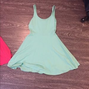 Express turquoise skater dress